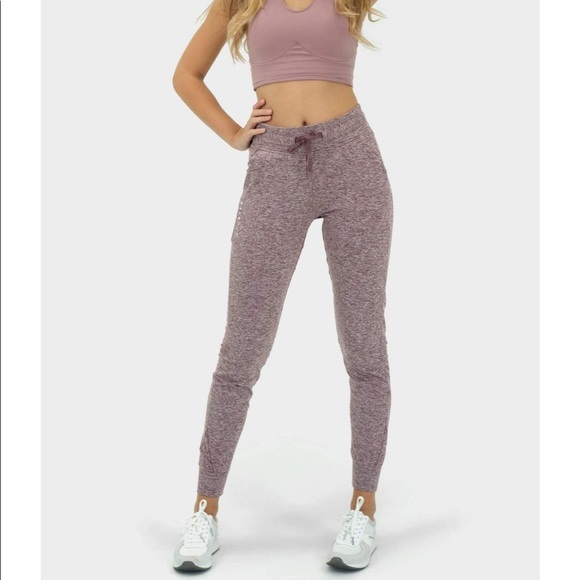 Balance Athletica Pants - Balance athletica joggers in heather rosewood.